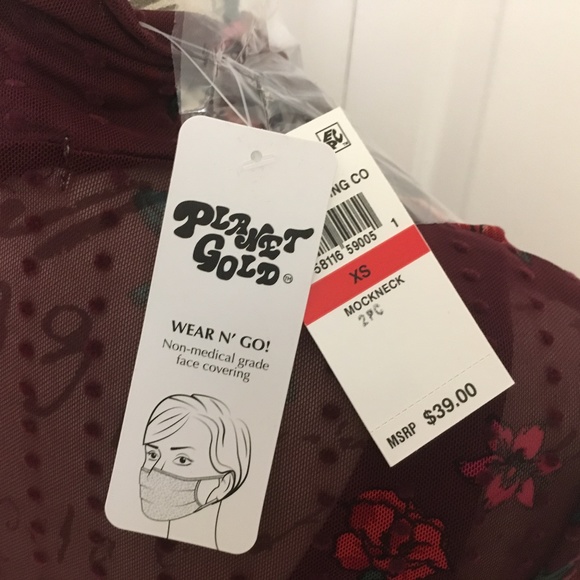 NWT! Price Drop! Floral Print-Dot Mesh Dress w/ Mask! - Picture 10 of 14